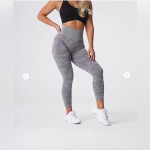 Nvgtn Grey Camo Seamless Leggings- L